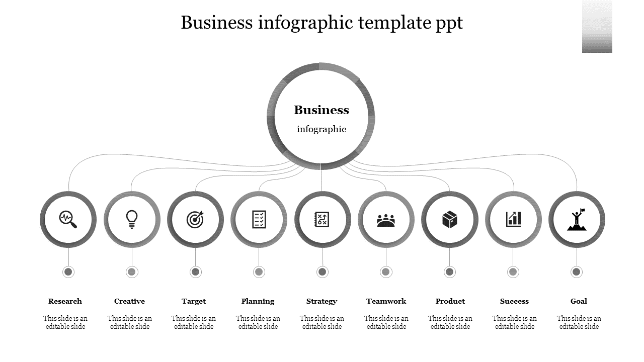 business infographic template ppt-Gray